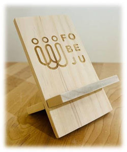 PORTA CELULAR MADERA CON GRABADO LASER